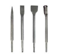 4pcs Chisel Set Shank Electric Hammer Drill Bit Point Groove Flat Masonry Tools for Concrete Brick Wall Bit Set