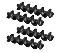 4pcs Chocolate Fountain Screw Spiral Shaft Replacement Part | Black Plastic Feed Shaft Set, Easy Installation, Four-piece Repair Kit for Dessert Bars and Small Parties