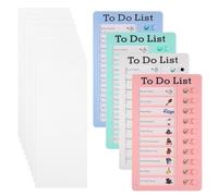 4Pcs Chore Chart, Checklist Board with 10 Blank Detachable Cardstock, Reusable Chores Chart for Adults Kids, Daily Schedule Memo Checklist for Home, Office, and Travel Planning