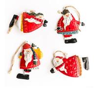 4Pcs Christmas Angel Pendant Keychain Set for Holiday Tree Decorations Ironwork Metal Charms for Seasonal Home and Office Display (Angel)