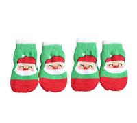 4Pcs Christmas Anti-Slip Dog Socks to Prevent Licking Paws, Best Paw Protector Traction Control on Hardwood Floor, Pet Paw Protector for Small Medium Large Dogs