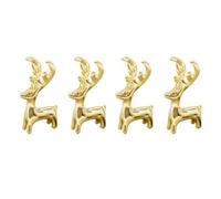 4pcs Christmas Copper Little Fawn Pendant DIY Jewelry Making Accessory | Lightweight Golden Copper Charm, Noble Elegant Look, for Mother Wife Birthday Party Engagement