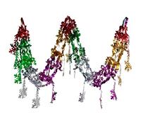 4Pcs Christmas Foil Ceiling Decorations Xmas Garlands Stars Snowflakes Multi-Colour