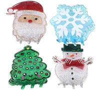 4pcs Christmas Hair Clips for Women Acrylic Claw Clip, Season | Small Festive Accessory, Chic Simple Style, Practical for Picnic or Birthday Hair Styling