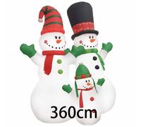 4pcs Christmas Lighting cute inflatable Snowman Family with LEDs 240 cm 2023