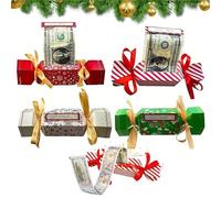 4PCS Christmas Money Box Cash Gift Pull, 2026 New Christmas Money Gift Boxes, Christmas Surprise Money Pull Pouch, Money Candy Box, Money Pull Candy Box, for Christmas Kids Adults Gifts
