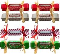 4Pcs Christmas Money Box Cash Gift Pull, DIY Money Holder Crackers with Pull Tab, Surprise Christmas Money Gift Boxes for Kids/Adult Presents, Money Candy Box Pull out Cash for Party (2 Set)