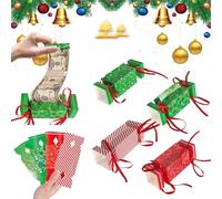 4pcs Christmas Money Box for Cash Gift,Christmas Pull Surprise Money Gift Boxes,M oney Candy Box Pull Out Cash with Clear Bags,DIY Xmas M oney Holder for Holiday Party Decor