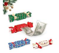 4PCS Christmas Money Box for Cash Gift Pull,Surprise Money Holder for Kids Adults with 40Pcs Transparent Bags - Moneys Roll Pull Pouch,Fun Ways to Give Cash As A Gifts for Your Loved Ones (Set5)