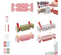 4PCS Christmas Money Box for Cash Gift Pull,Surprise Money Holder for Kids Adults with 40Pcs Transparent Bags - Money Roll Pull Pouch,Fun Ways to Give Cash As A Gift for Your Loved Ones (Set2)