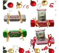 4PCS Christmas Money Box, Money Pull out Gift Box Christmas, Christmas Surprise Money Pull Pouch, Christmas Money Gift Boxes, DIY Christmas Kit for Kids and Adult Presents