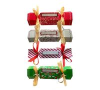 4PCS Christmas Money Pull Box Money Candy Box for Christmas Party, Creative Cash Gift Cracker with 40 Clear Bags for DIY, Fun Holiday Saving Bank for Kids & Adults, Xmas Party Present