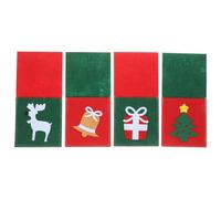 4pcs Christmas Rectangular Cutlery Pouch Felt Table Decor for Family