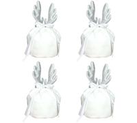 4pcs Christmas Reindeer Drawstring Bag, Candy Gift Bag Santa Sacks Drawstring Bag Christmas Decoration Present Bag