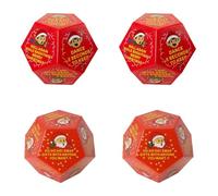 4Pcs Christmas Santa Swap Gift Exchange Dice, Funny Christmas Games for Families Large Dice,Christmas Stocking Stuffers Gift Red Exchange Dice Games for Teen, Family Night, Birthday Xmas Gifts (A)