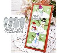 4pcs Christmas Snowman Metal Die Cuts,Merry Christams Snowman Snowflake Cutting Dies Cut Stencils DIY Scrapbooking Decorative Embossing Paper Scrapbooking Card Making