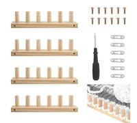 4Pcs Chunky Knitting Blanket Looms Set for Adults, 52" Thick Wooden Weaving Loom Kit with Screwdriver & Assembly Tools, DIY Crochet & Knitting for Beginners to Make Throws, Afghans & Blankets