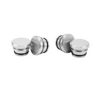 4Pcs Cigarette Lighter Plug Socket Cap Aluminum Alloy Power Outlet Dust Cover for Vehicle with 12V Accessory Plug (Silver)