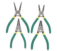 4Pcs Circlip Pliers Set, Snap Ring Pliers with Internal External Straight Bent Jaws, 6 Inch Steel Hand Tools for Watch Repair and Home Maintenance
