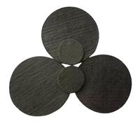 4pcs Circular Graphite Felt Electrode Set - High Conductivity Carbon Fiber Felt for Electrolytic/Vacuum Furnace/Energy Storage(300mmx10mm)
