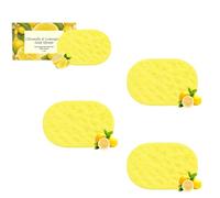 4Pcs Citronella Lemongrass Soap Sponge, Reusable Wash Sponge for Showering, Bath Massage Sponges, Gentle Peeling Scrubber Bathing Tool, for Bathroom Travelers, Hotel Spa Men, Women, Family