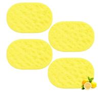 4PCS Citronella Lemongrass Soap Sponges, Soft Natural Sea Sponge, Gentle Reusable Wash Sponge, Effective Exfoliatings Bath Sponges, for Spa Shower Travel Washroom Bathroom Toilet