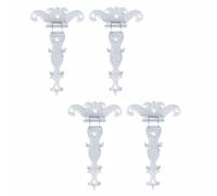4Pcs Classic Decorative T Hinges, Door Tee Hinge Rustproof Heavy Duty Zinc Alloy Hardware Accessories for Wooden Fences Yard Doors Barn Gate (White-11.2cm*6.9cm/4.4in*2.7in)