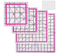 4Pcs Clear Acrylic Sewing Ruler Quilting Patchwork Templates for Fabric Cutting Sewing Measuring Dressmaking Craft Patchwork Set