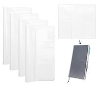 4Pcs Clear Cover Compatible with Hobonichi Weeks,8.2X7.8 in PVC Planner Cover Compatible with Hobonichi Weeks Cover,Dust-Proof Waterproof Pocket Planner Protective Sleeve for Books