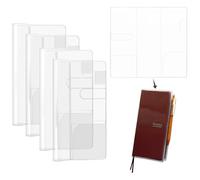 4Pcs Clear Cover Compatible with Weeks,8.2X7.8 In PVC Planner Cover Compatible With Hobonichi Weeks Cover,Dust-Proof Waterproof Pocket Planner Protective Sleeve for Books