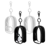 4PCS Clear Figure Display Bags with Keychain - MaehSab Portable Mini Doll Blind Box Organizer, PVC Zipper Pouch Case for Sonny Angel Baby and Collectibles
