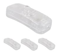 4PCS Clear Inline Switch, 250V Lamp Cord Button Torpedo Switch, Electrical Wire Appliance Rocker Switches, Repair Replacement Desk Table Light Parts Control, On Off Control