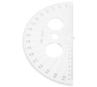 4pcs Clear Plastic Protractor - Large Geometry Tool for Math Classroom, High School & Middle School Supplies