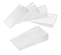 4Pcs Clear Plastic Wedges, Rubber Table Shims Furniture Leveler Wedges for Wobbly Uneven Floors (10mm)