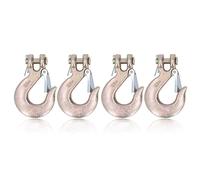 4Pcs Clevis Slip Hook 4300 Lbs 5/16in Gold Heavy Duty Forged Steel Safety Tow Hook with Spring Loaded Latch for Transport Chain, Construction and Lifting Applications
