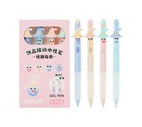 4Pcs Clicks Type Gel Inks Pen Quick-Drying Inks Roller Ball Pens Retractable Gels 0.5mm Tip for Classrooms Business Press Type Gel