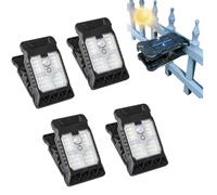 4Pcs Clip-on Solar Outdoor Lights with Motion Sensor, Fence Lights | IP65 Waterproof Security Light with Motion Sensor, 3 Lighting Modes for Front Door, Backyard, Garage