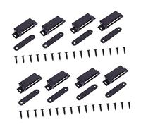 4pcs Clo Catch Kitchen Wardrobe Stainless for Magnet Magnetic Catches Door Closed- Closing Bathroom Cabinet Surface Size Drawer Magnets Screws Closures Steel Tightly(Blackx3pcs,7.1x2cmx4pcs)