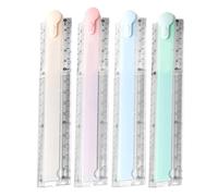 4pcs Cm Plastic Folding Ruler Geometric Drawing Tool for Students