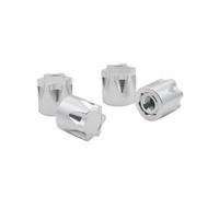 4pcs Cnc Aluminum Alloy M4 Nut Wheel Rim Hat Cap For 1/10 Rc Crawler Trax/as Trx4 Trx6 Slash D90 D110 Scx10 Rc Tamiya Yokomo Hsp(Silver)