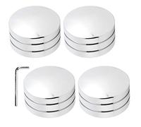 4pcs CNC Aluminum Engine Cover Head Bolt Topper Cap, Engine Screw Cover for XL883 Big Twin 1340 Evo Twin Cam Motorcycles, Anti - Replacement Cap with (Electroplated)