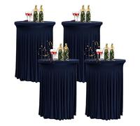 4pcs Cocktail Table Covers 24in 60cm Round High Table Skirts Elegant Table Linens for Weddings Parties Events Banquets 60 80cm Tablecloths & Stylish