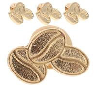 4pcs Coffee Bean Brooch Pins Set Metal Coffee Collar Pins with Enamel Coating themed Decorative Lapel Brooches for Shirts and Sweaters