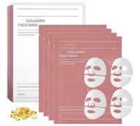 4PCS Collagen Face Mask, Overnight Hydrating Sheet Mask, Skincare for Women, Real Deep Moisturizing Facial Masks