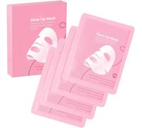 4Pcs Collagen Glow Up Mask 2.0, Deep Hydrating Bio Collagen Face Mask for Firming and Elasticity, Overnight Skincare for Wrinkle Reduction and Glass Skin Glow (G) (G)