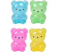 4pcs Colorful Bear Sensory Toy, Anxiety Stress Anger Relief Venting Toy, Bear Toy，Office Desk Fidget Toy for Hand Exercising (Random Color, 2.2"x2.1")，Novelty and Gag Toys