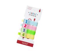 4Pcs Colorful Data Cable Tie Wire Wrap Flexible Nylon Data Line Holders Organizers for Offices and Home Use Cable Management