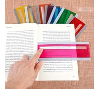 4pcs Colorful Reading Guide Strips, Line Trackers to Improve Reading Comprehension, Transparent Durable Bookmark Accessories for Books Articles Study Guides