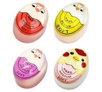 4Pcs Colour-Changing Egg Timer for Soft Medium Hard Boiled Eggs, Reusable Egg Cooking Indicator Heat-Sensitive BPA-Free Safe Durable Kitchen Gadget Cooking Accessories for Precise Boiling Every Time