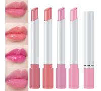 4PCS Colour Changing Lip Gloss Set,Plumping Lipstick Set,Long Lasting Waterproof Lipgloss,Plumping Lip Glos/s Set,High Pigmented Plumpin/g L/ip Balm,L/ip Glos/s Set,Li/p Kit with Li/p Plumper(05)